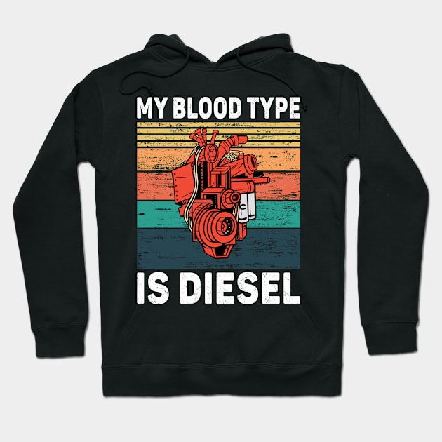 My Blood Type Is Diesel Hoodie by Promen Shirts